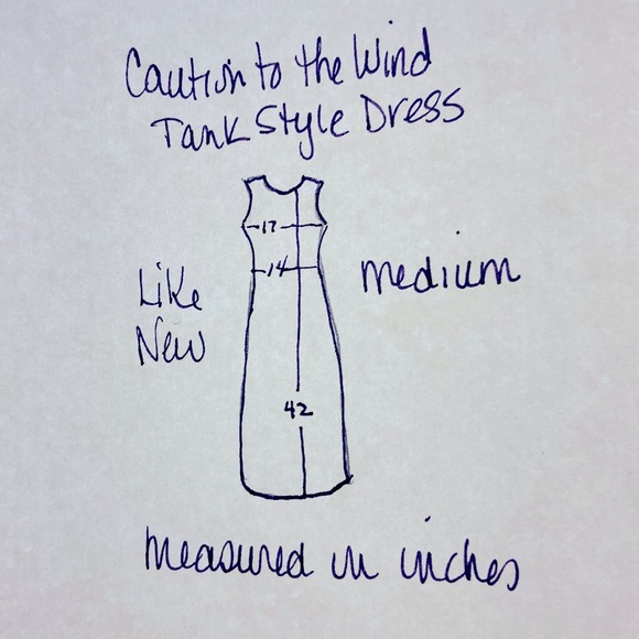Caution to the Wind Tank Top Style Dress. Black and White Vertical Stripes. Med. - Picture 8 of 10